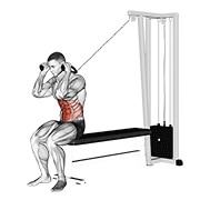 Gập bụng cáp ngồi (Cable Seated Crunch)